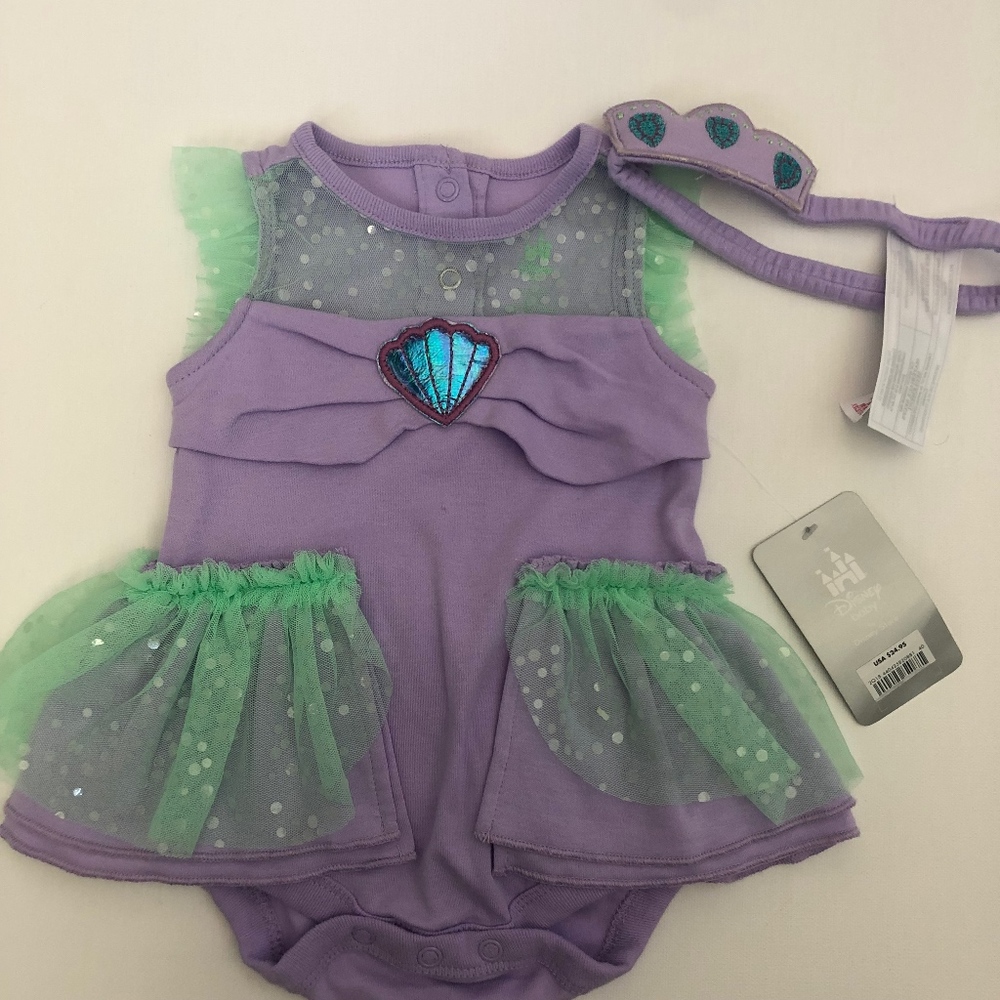 Disney| Disney baby dress little mermaid Onesie